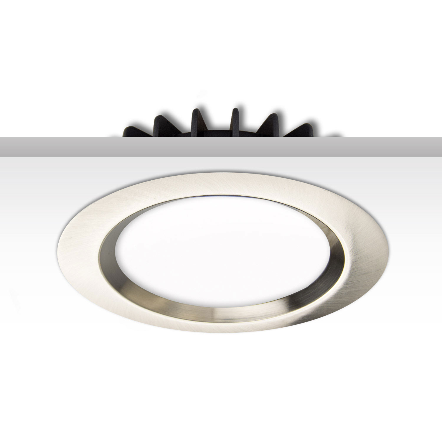 Cover Aluminium rund chrom matt rückversetzt für Sys-90