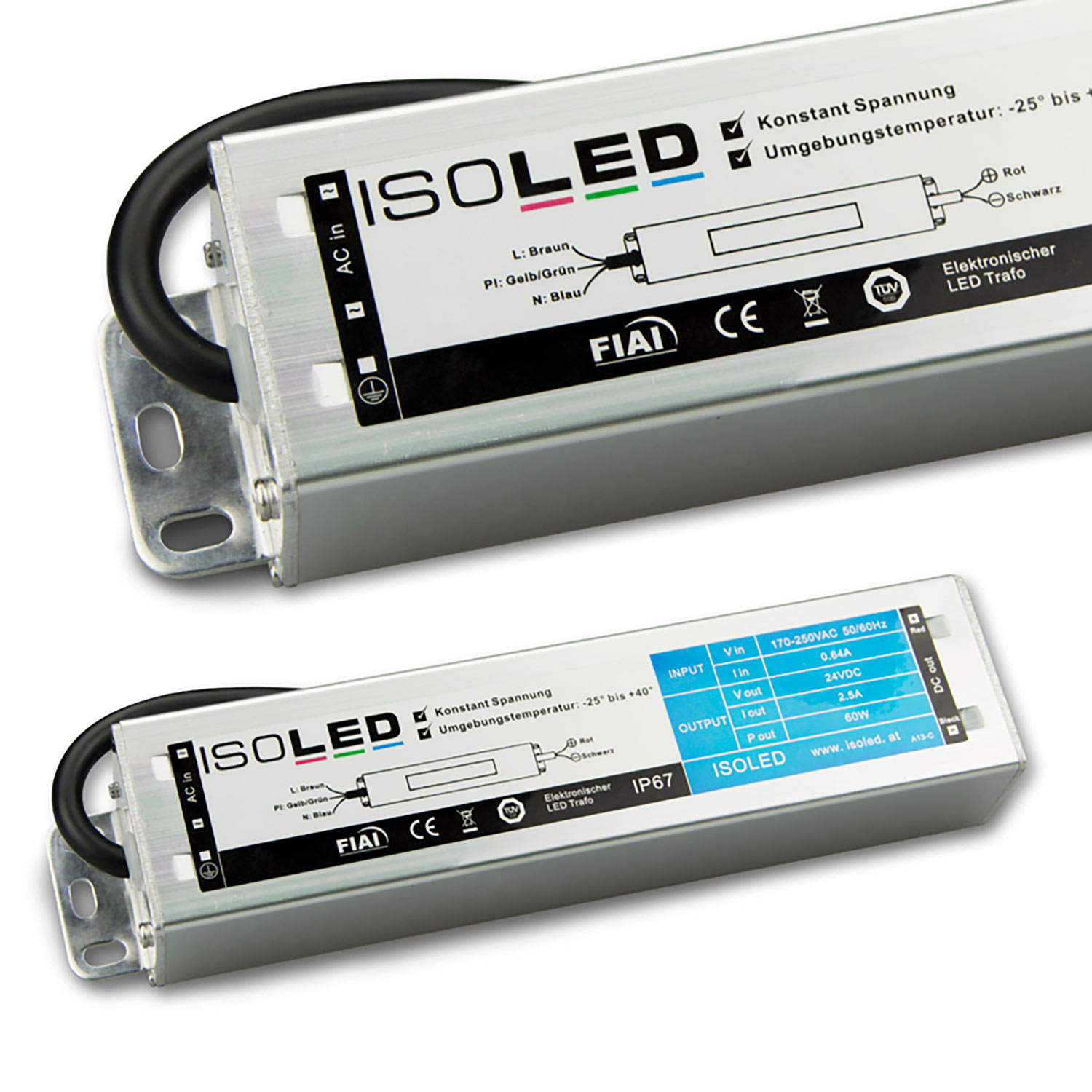 LED Trafo 24V/DC, 0-60W, IP66, Powersync
