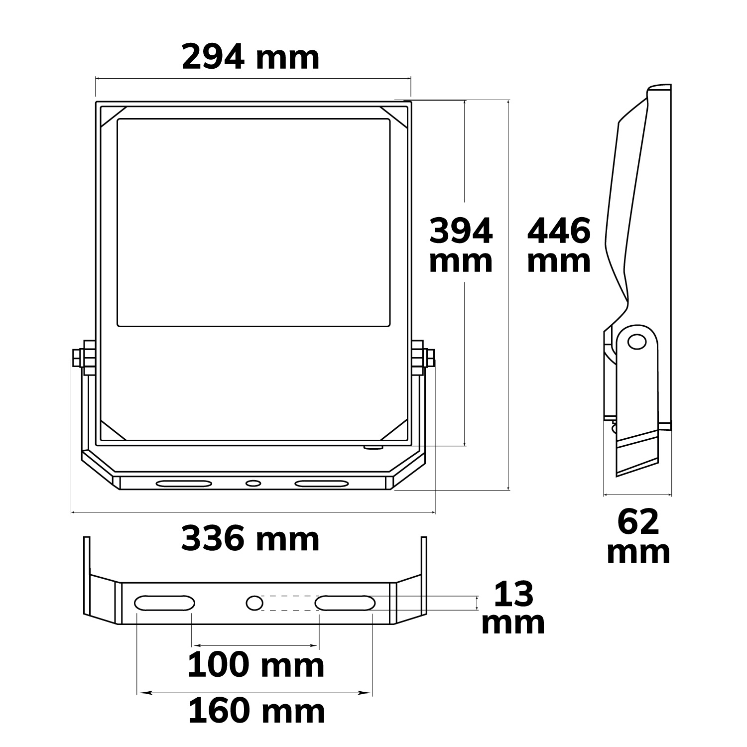 LED Fluter HEQ 240W, 110°, 4000K, IP66