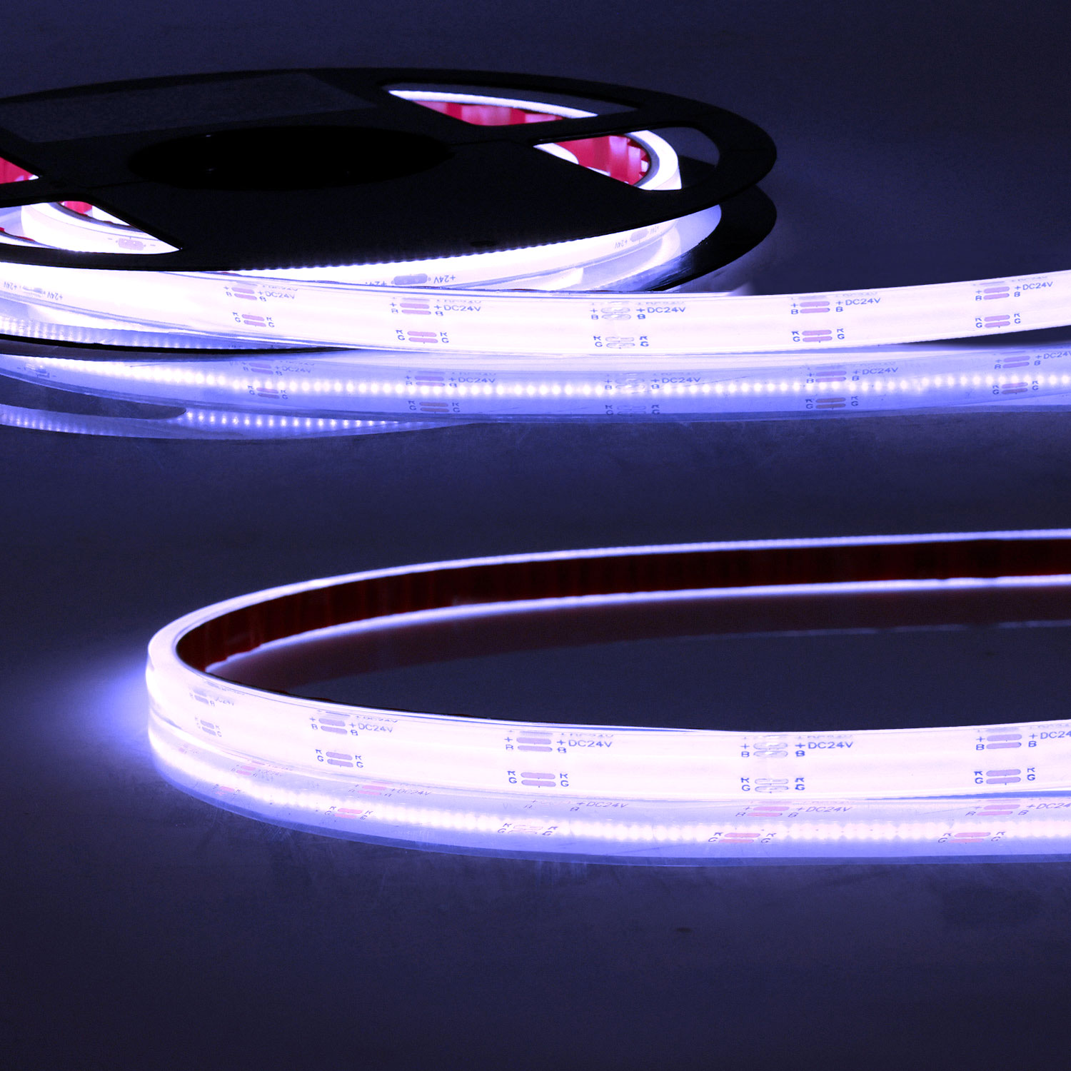 LED HT RGB COB Flexband für bis zu 100°C Umgebungstemp., 24V DC, 14,4 W, IP68, 5m Rll, 540 LED/m
