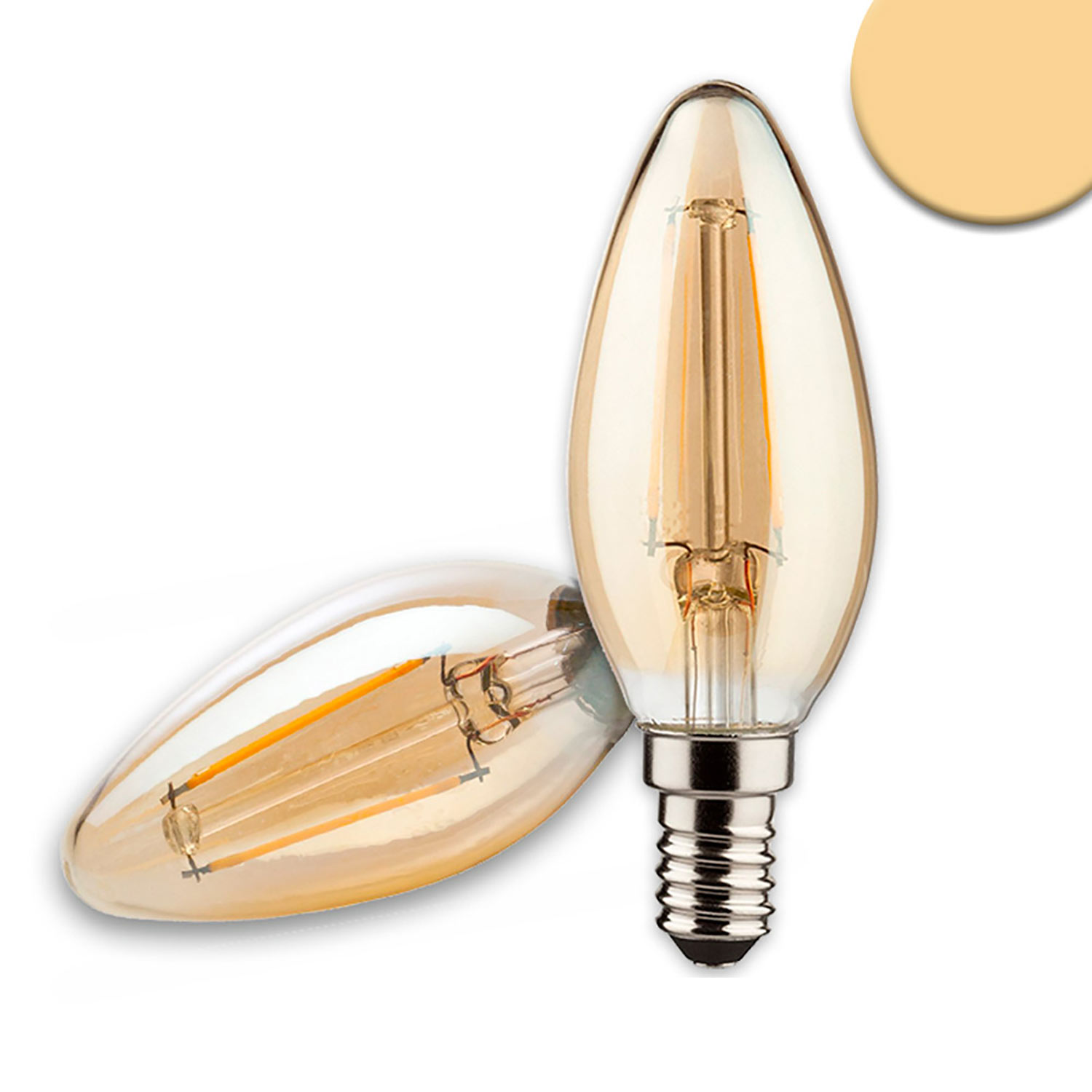 E14 Vintage Line LED Kerze 4W ultrawarmweiß, dimmbar