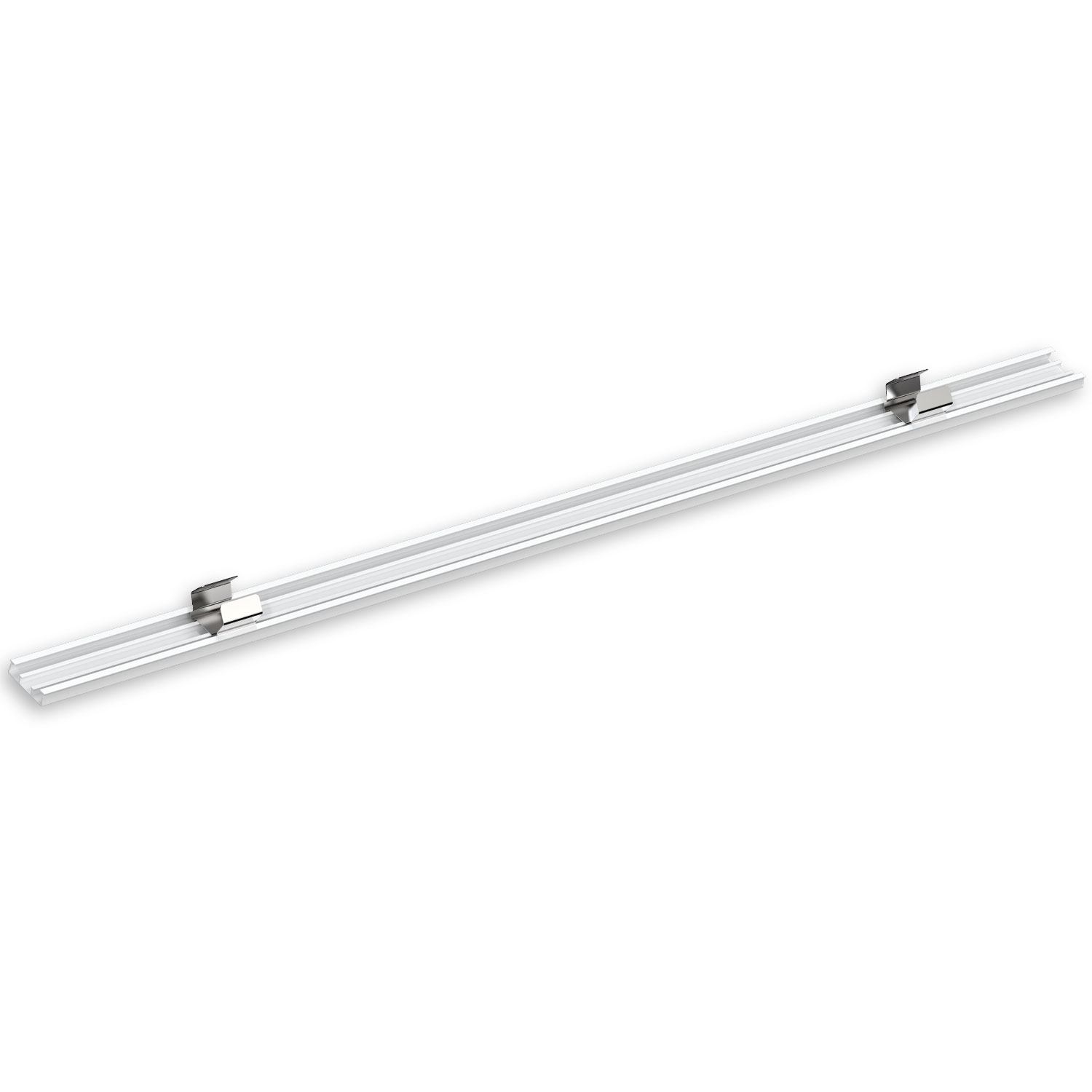 FastFix LED Linearsystem R XL Blindabdeckung für Balkenaufnahme inkl. 2 erhöhte Metallclips, 1528mm