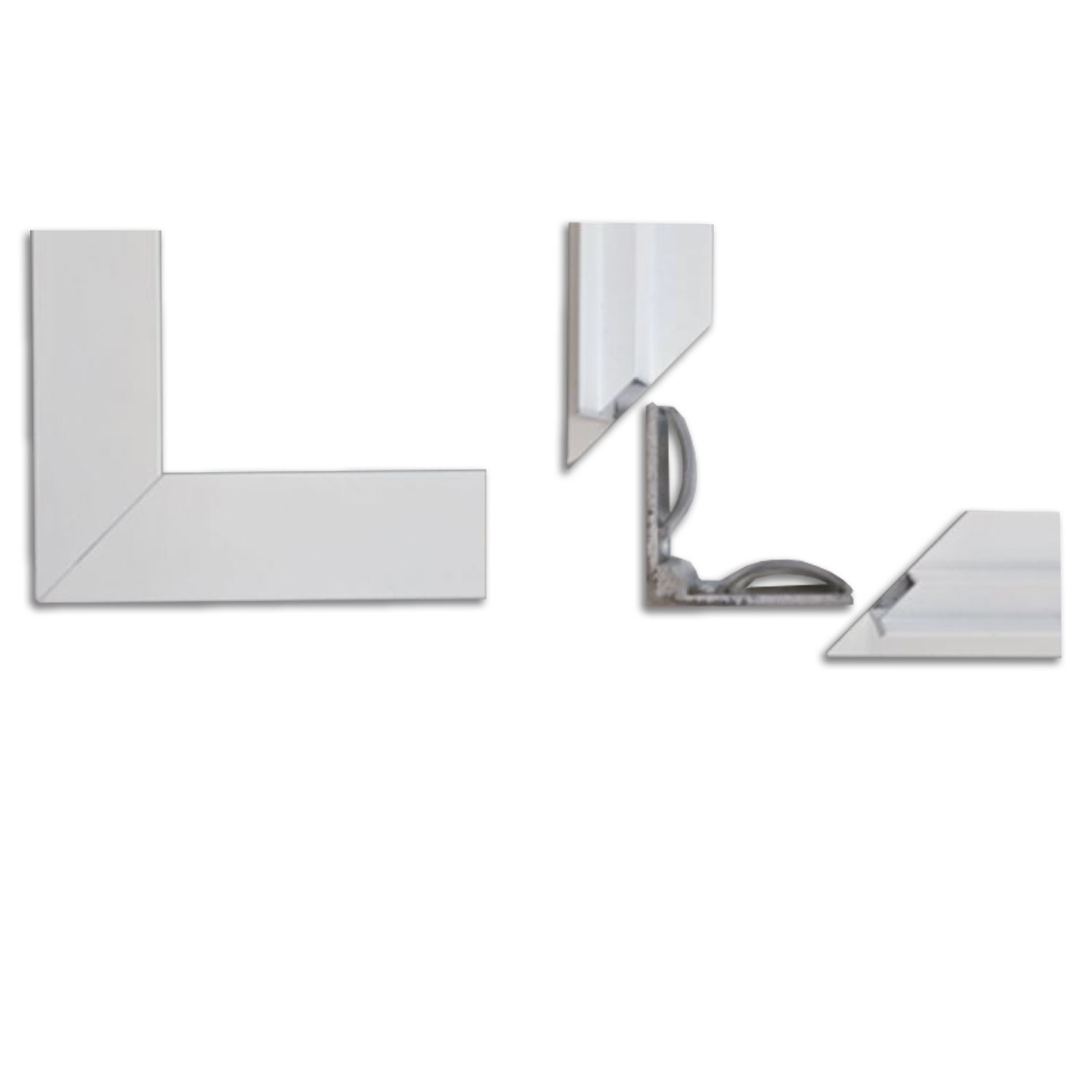Einbaurahmen weiß RAL 9016, für LED Panels 308x1550, steckbare Schnellmontage