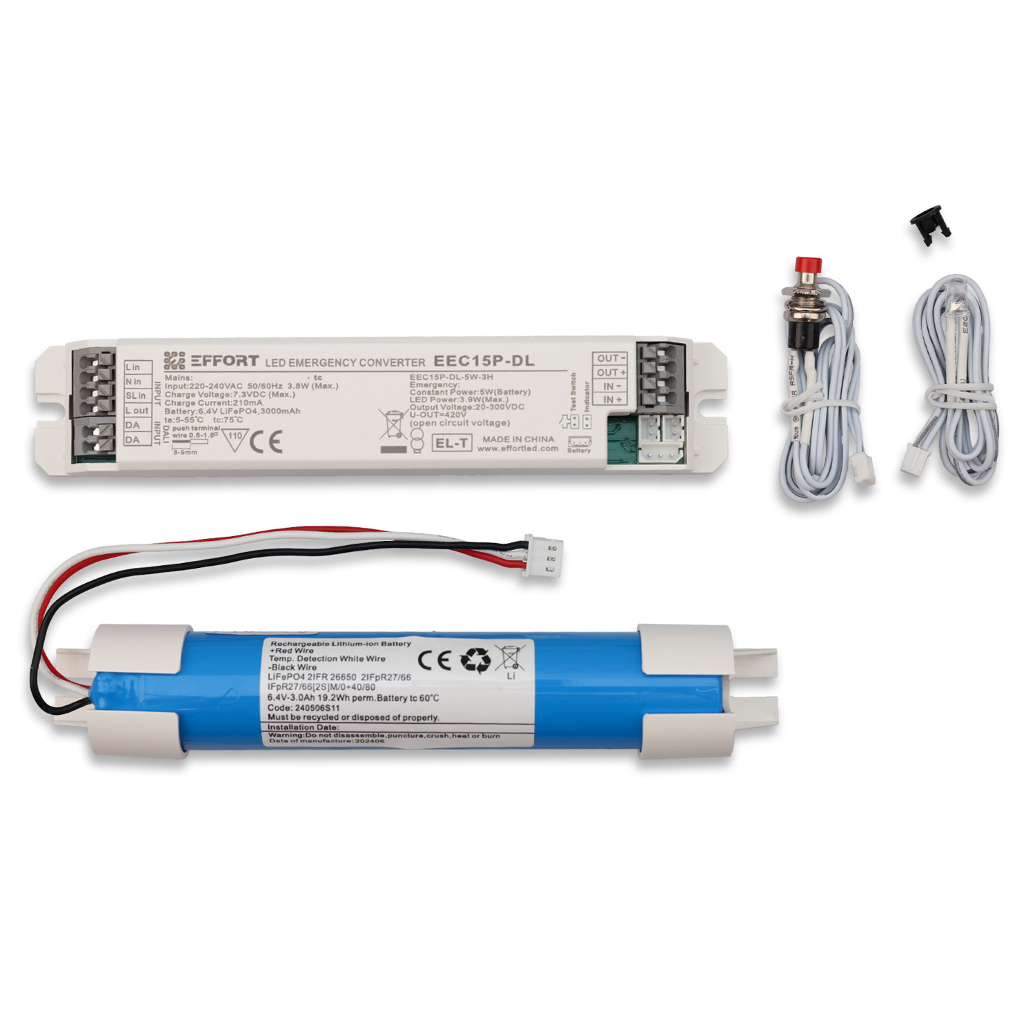 Notstrom-Akkumodul LiFePO4 EL-T Selftest 3000mAh, 5W (20-300 V)