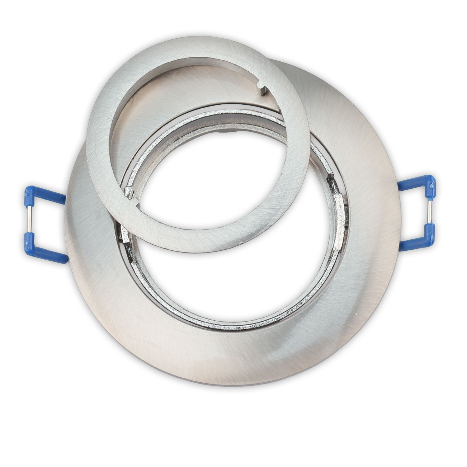 Einbaurahmen rund, Loch 68mm, Alu Nickel-Satin, für GU10/MR16 Spots
