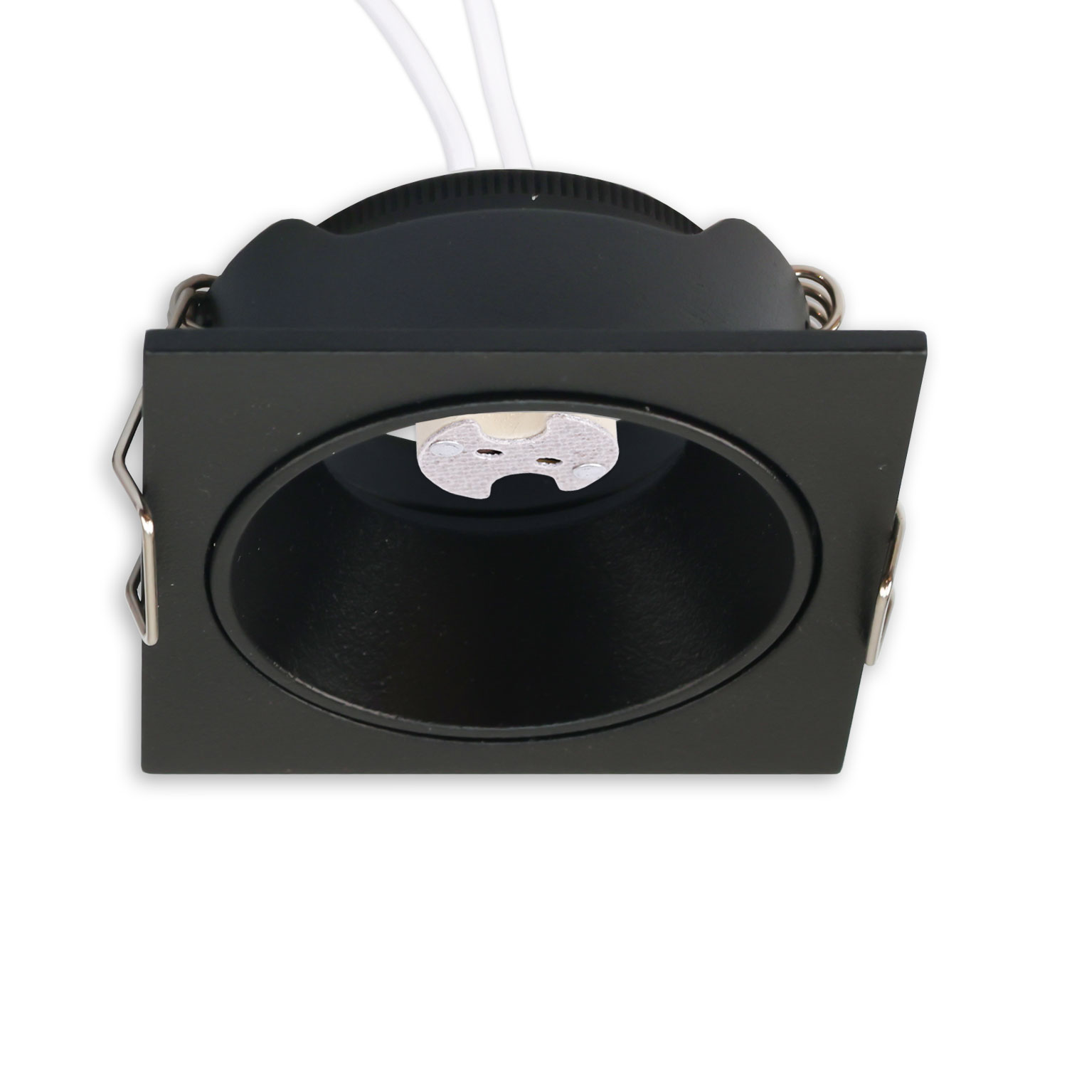 Einbaurahmen für MR11/GU10 Mini Spots, eckig, schwarz