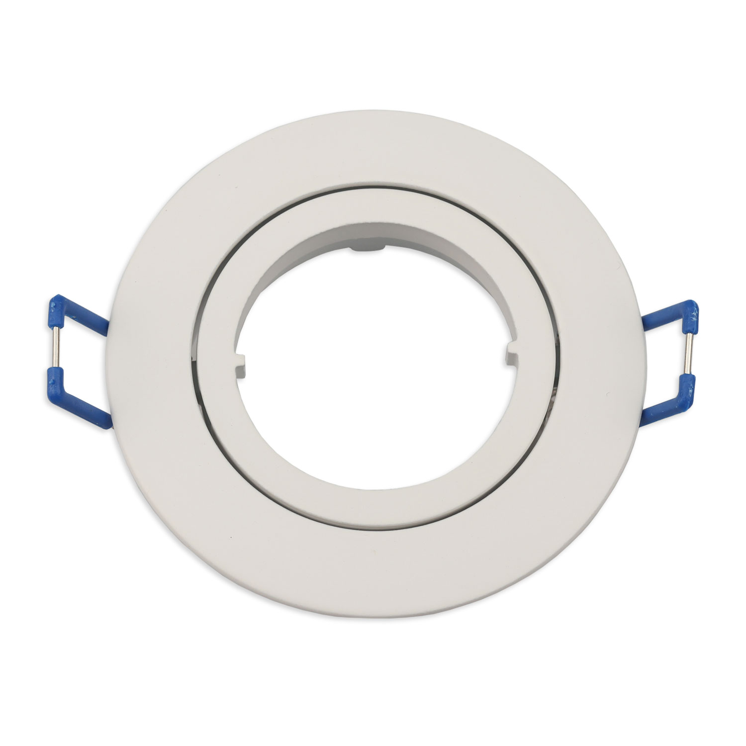 Einbaurahmen rund, Loch 68mm, Alu weiß, für GU10/MR16 Spots