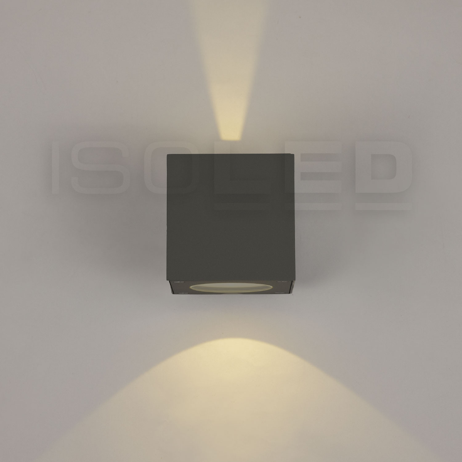 LED Wandleuchte Up&Down 2x3W CREE, IP54, anthrazit, warmweiß
