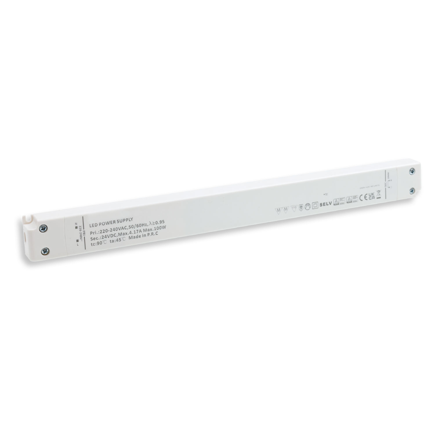 LED Trafo 24V/DC, 0-100W, SELV, ultraflach