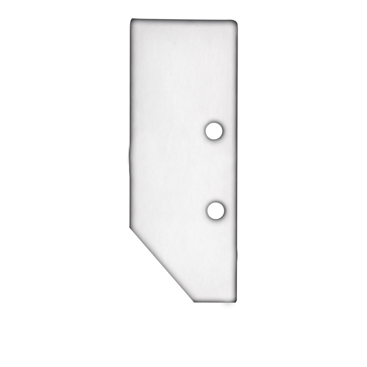 Endkappe EC92 Aluminium weiß RAL 9003 für Profil HIDE ASYNC inkl. Schrauben