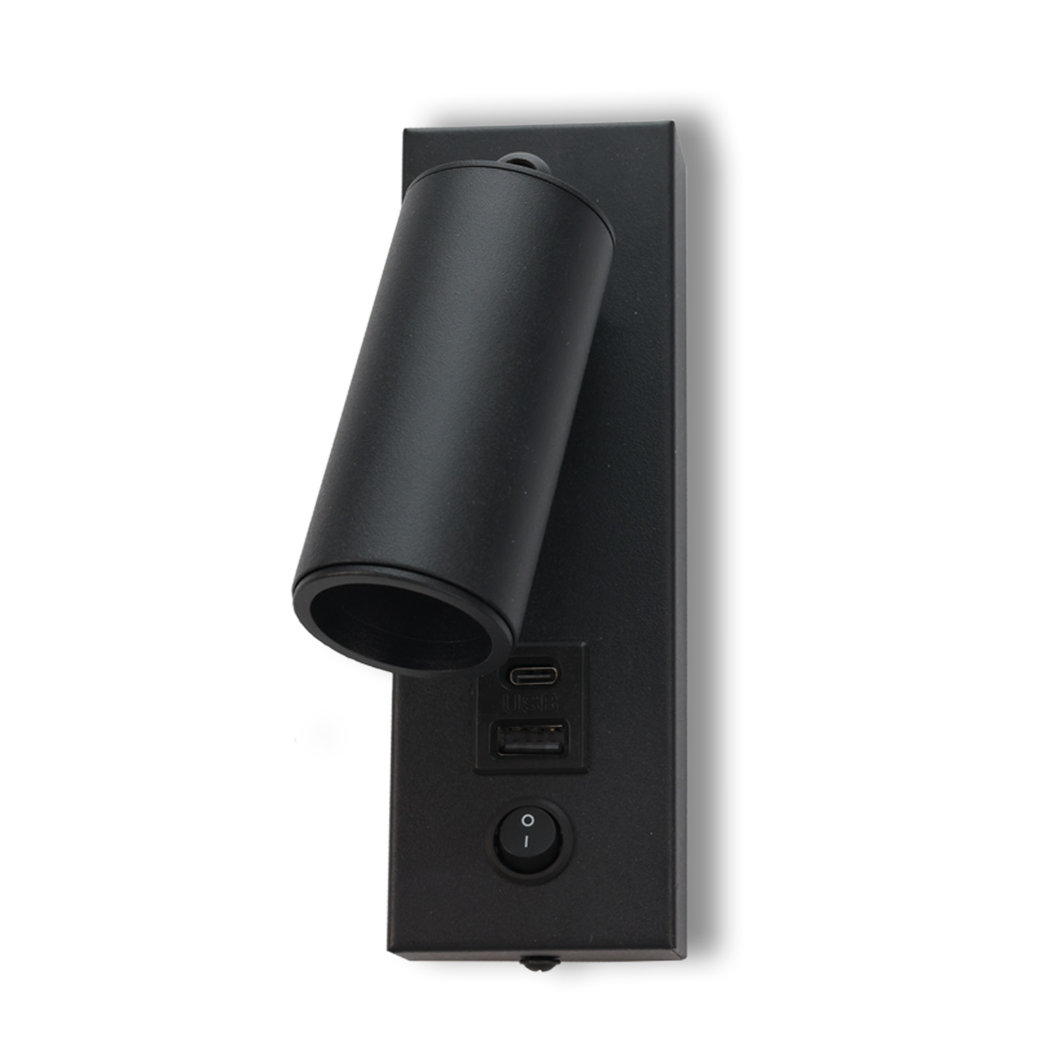 LED Leseleuchte, 4,5W, schwarz, mit USB-A und USB-C Ladebuchse, 3000K