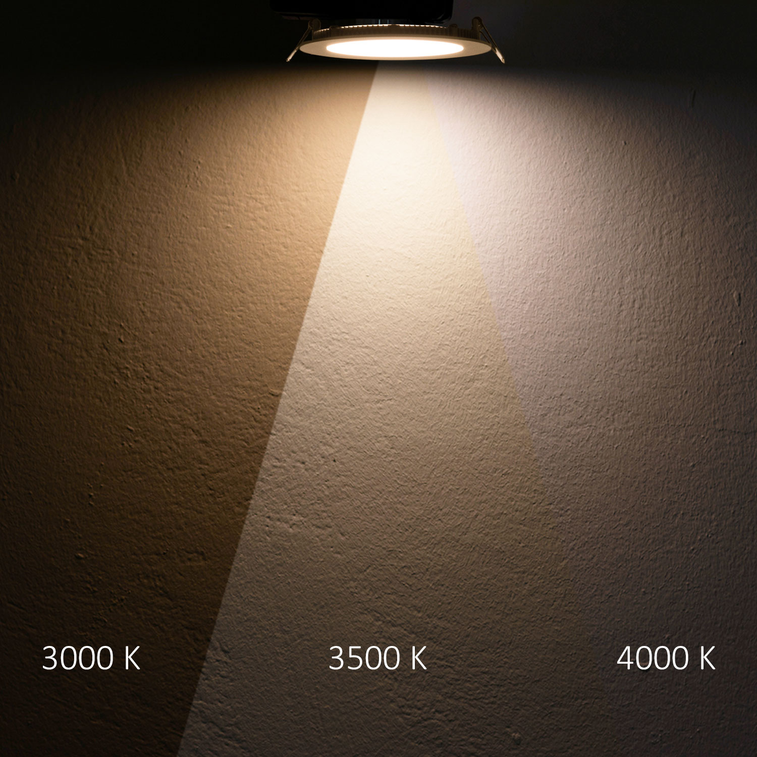 LED Downlight, 18W, rund ultraflach schwarz, 225mm, ColorSwitch 3000|3500|4000K, dimmbar
