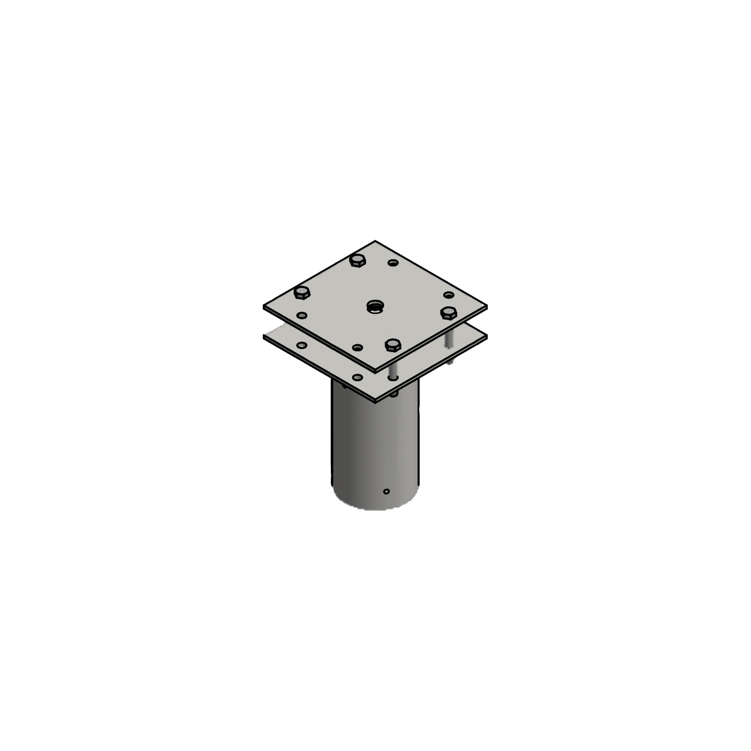 Traverse mit Zopfmaß 133mm für 3/5 Flutlichter