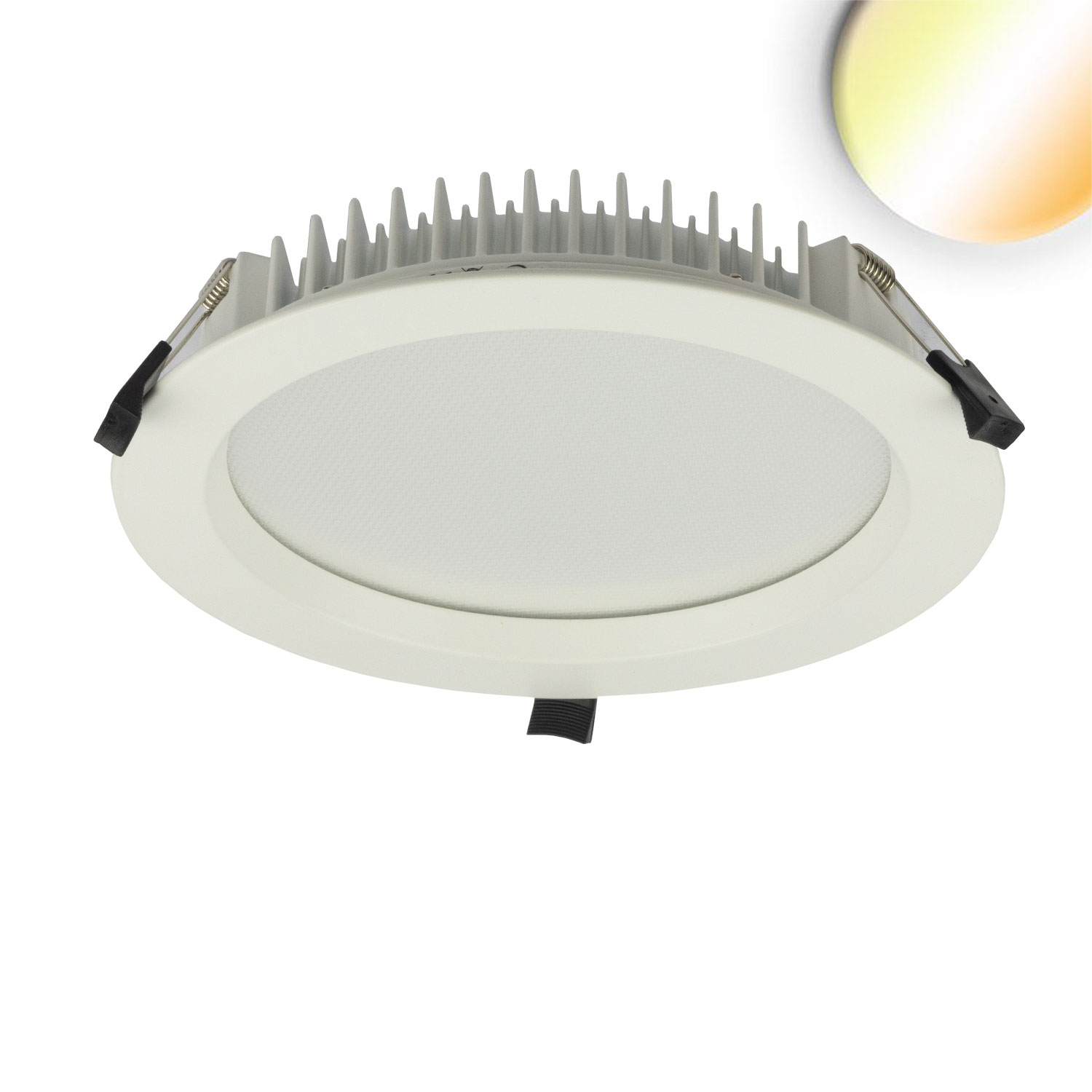 LED Downlight blendungsreduziert, 35W, rund, DN280, CRI90, Switch 3000|3500|4000K, dimmbar