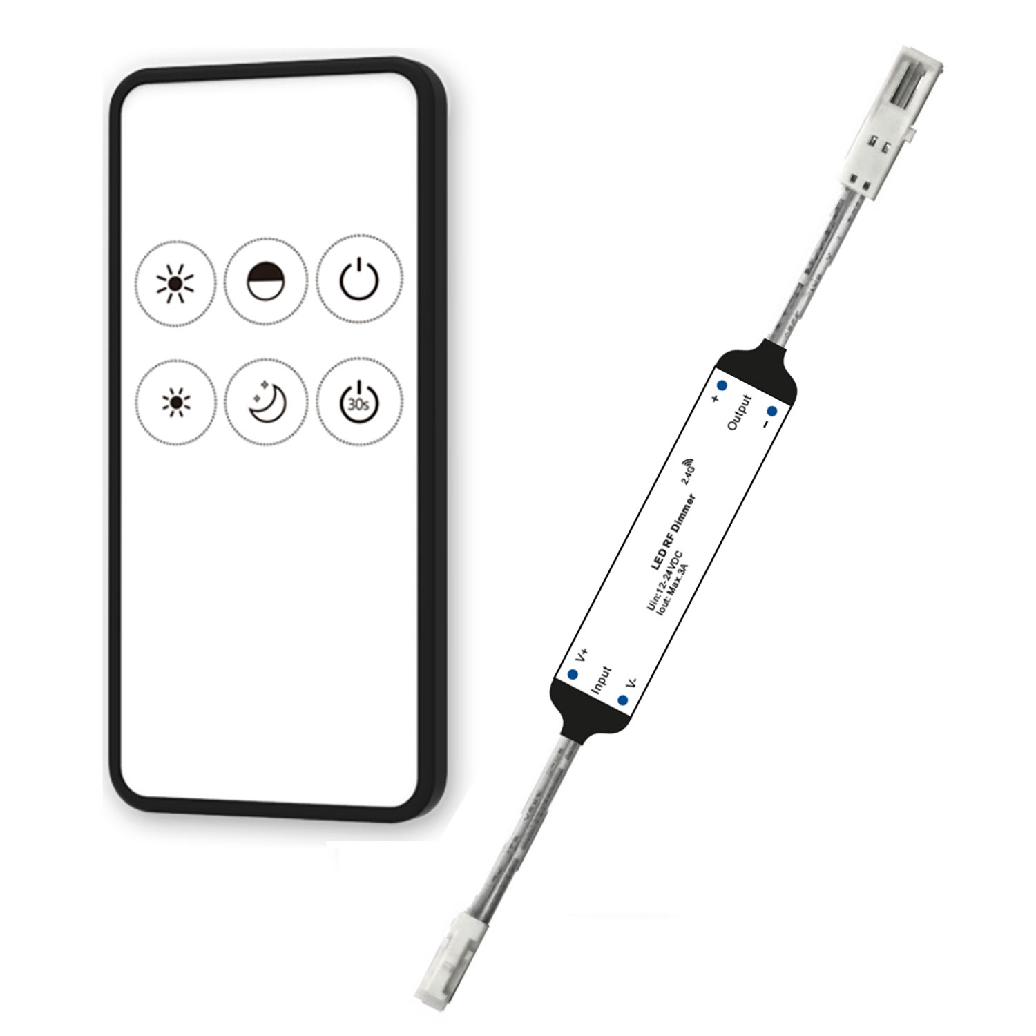 Sys-Pro Funk PWM-Dimmer MiniAMP inkl. Fernbedienung, 12-24V DC, 3A