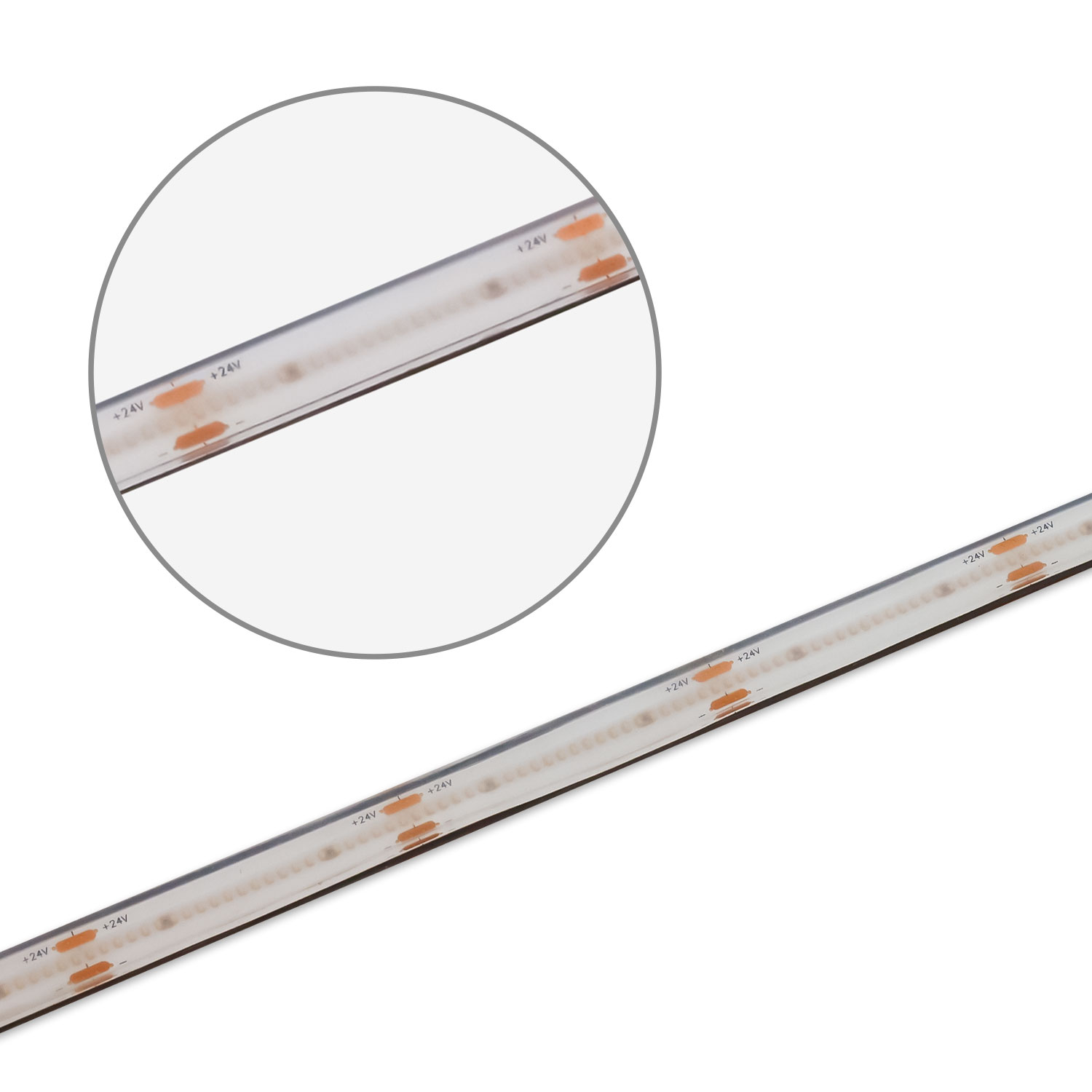 LED HT927 COB Flexband für bis zu 100°C Umgebungstemp., 24V DC, 14,4W, IP68, 2700K, 5m Rolle, 480 LED/