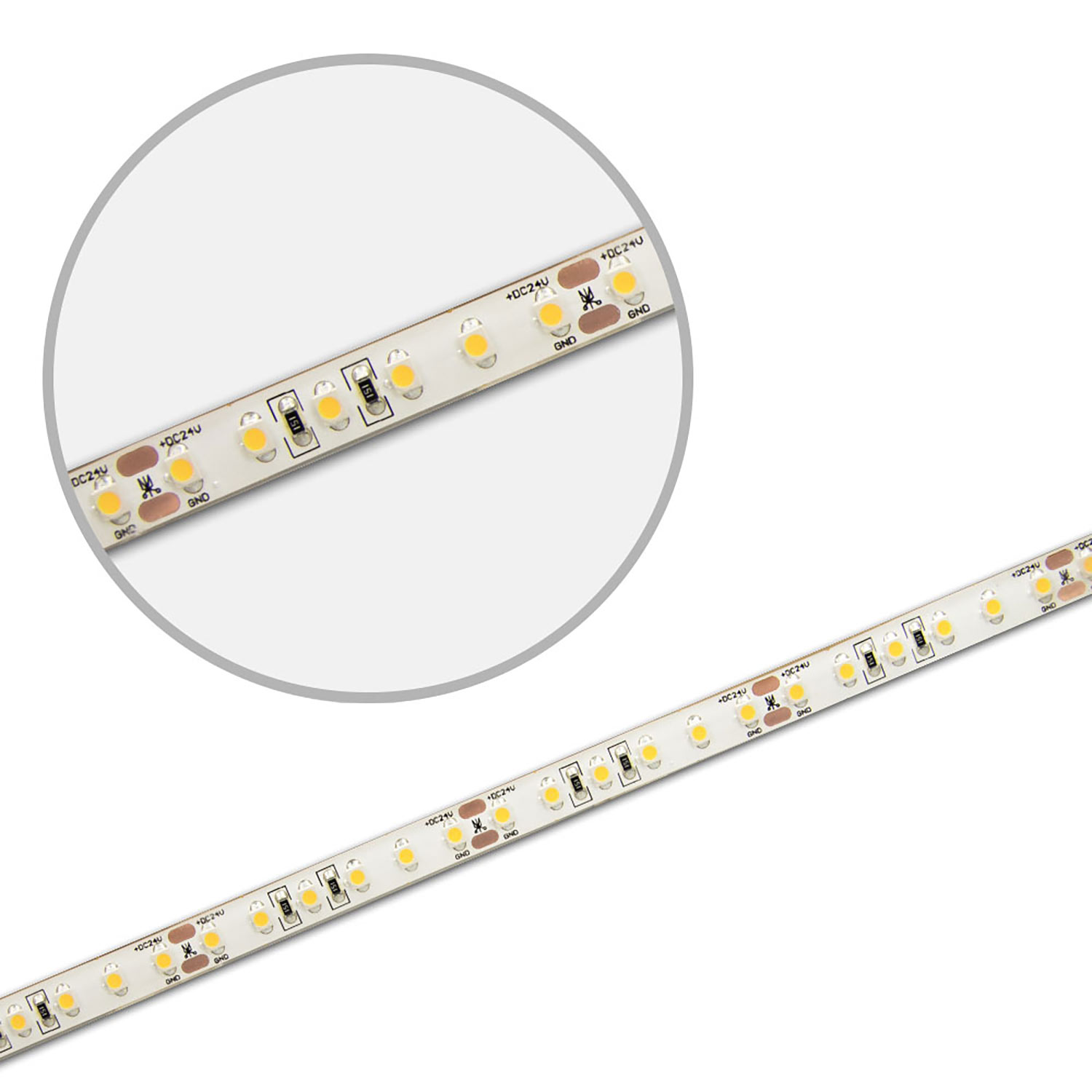 LED AQUA827 Flexband, 24V DC, 10W, IP68, 2700K, 5m Rolle, 120 LED/m