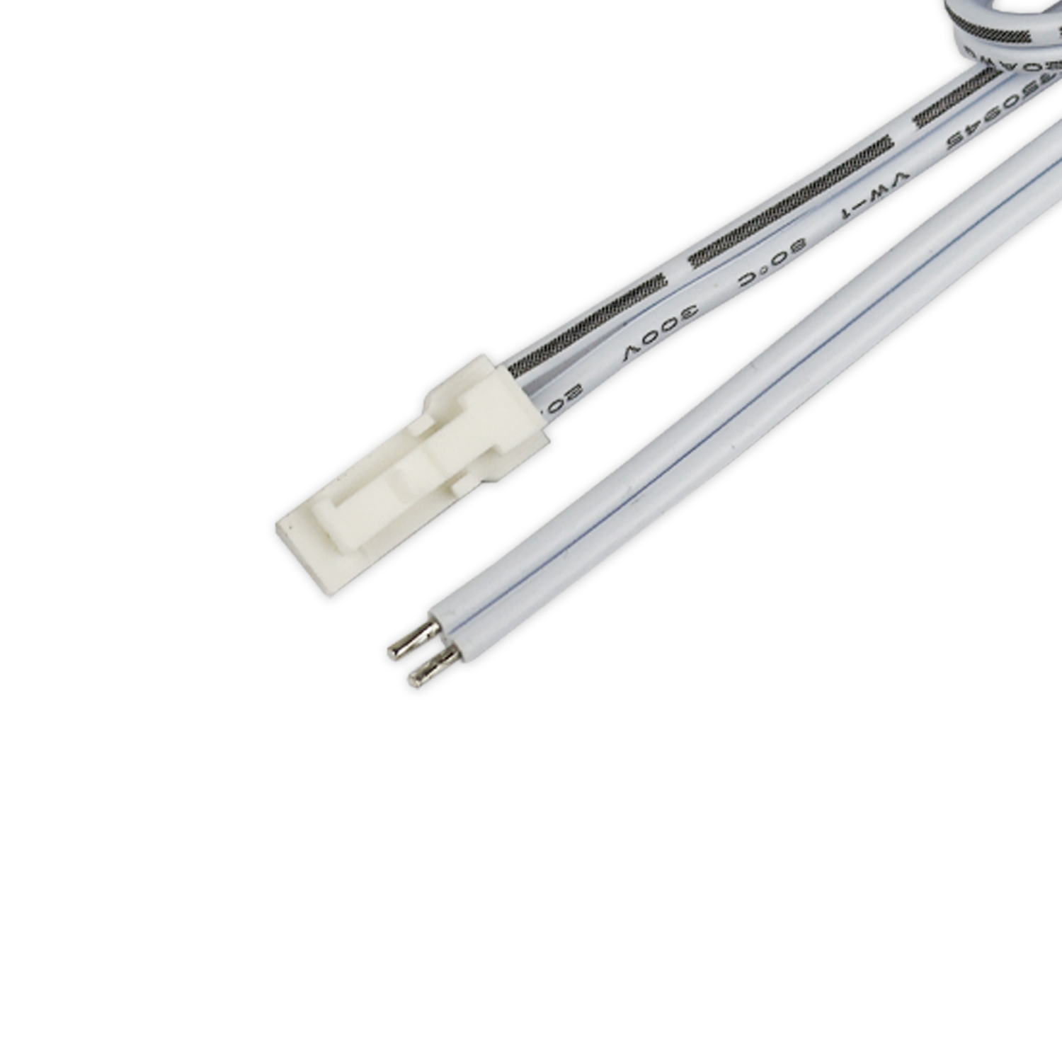 MiniAMP Anschlussstecker male, 30cm, 2-polig, weiß, max. 3A