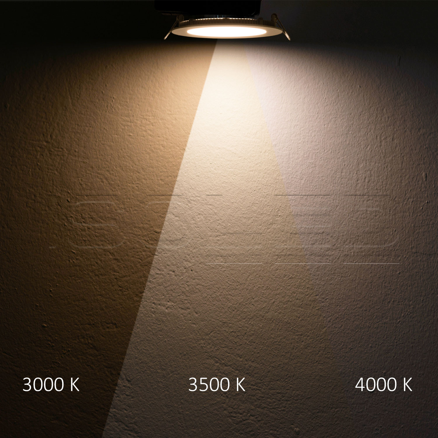 LED Downlight blendungsreduziert, 35W, rund, DN228, CRI90, Switch 3000|3500|4000K, dimmbar