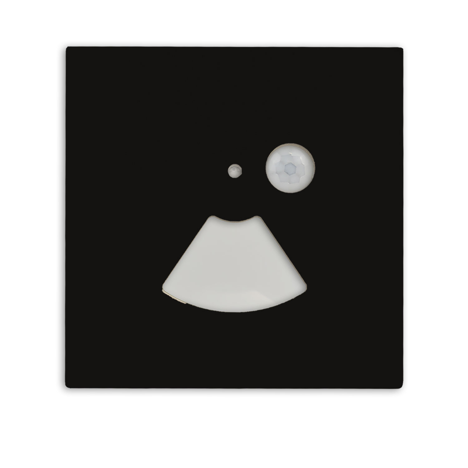 Cover Aluminium eckig 2 schwarz, für Wandeinbauleuchte Sys-Wall68 mit PIR Sensor