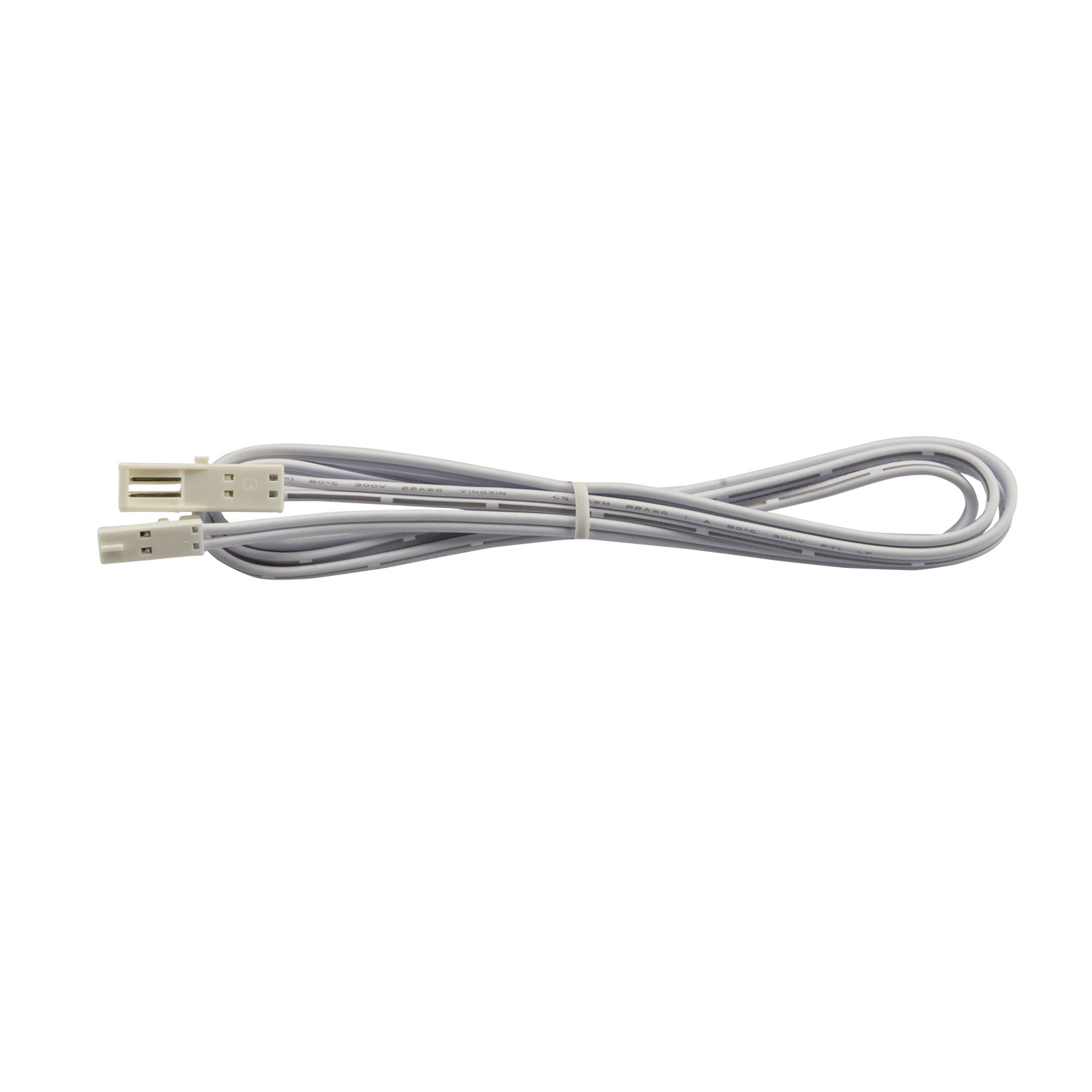 MiniAMP Verlängerung male-female, 100cm, 2-polig, weiß, max. 3A