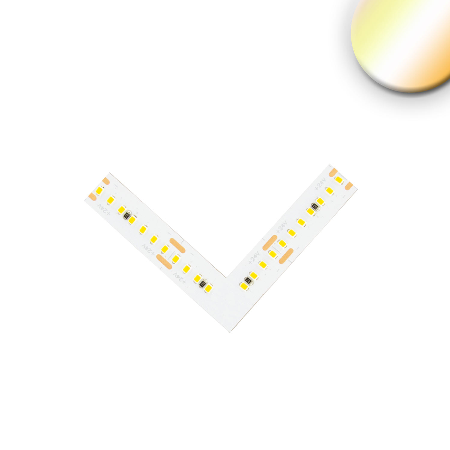 Eckverbindung leuchtend 1,5W für CRI919/940 MiniAMP CCT Flexband, 2 polig, 12V DC, 7W+7W, IP20