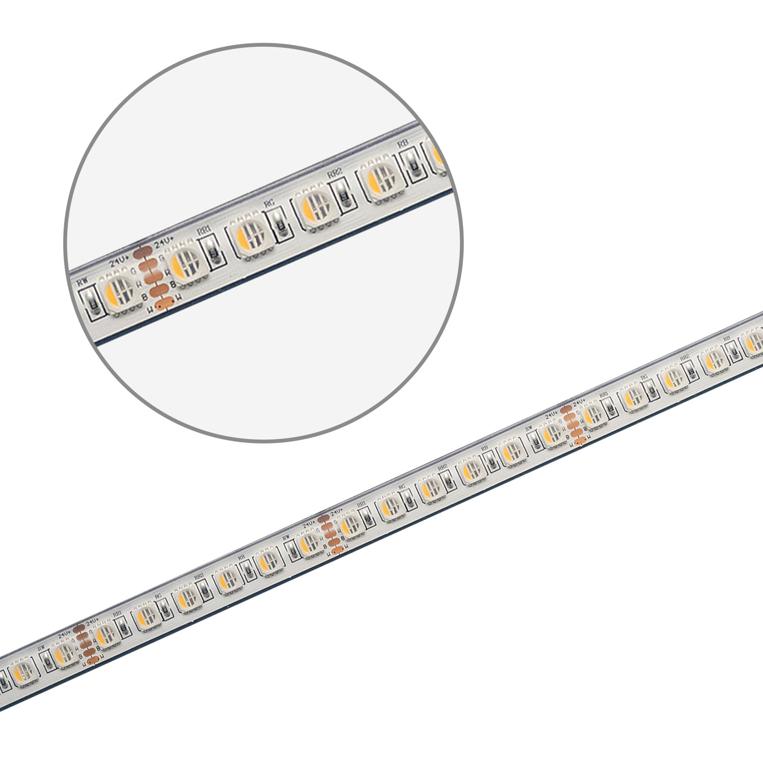 LED AQUA RGB+WW Flexband, 24V DC, 19W, IP68, 4in1 Chip, 5m Rolle, 96 LED/m