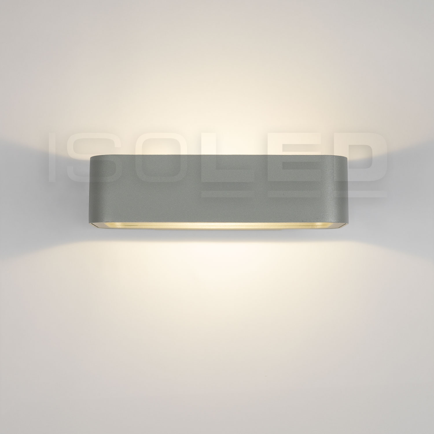 LED Wandleuchte Up&Down 1x7W CREE, IP54, silbergrau, warmweiß
