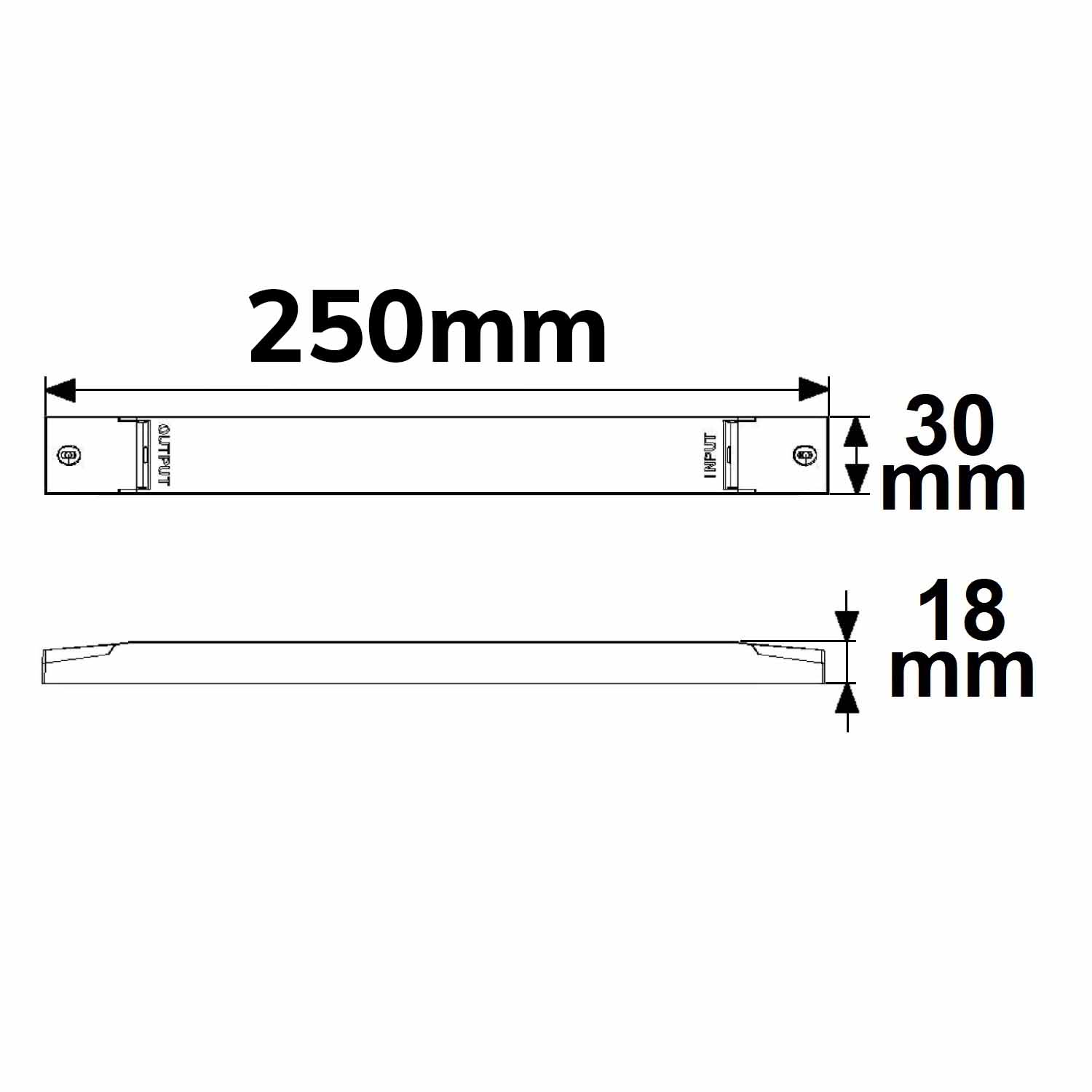 LED PWM-Trafo 24V/DC, 0-60W, Push/DALI-2 dimmbar, SELV, ultraflach, ultraschmal