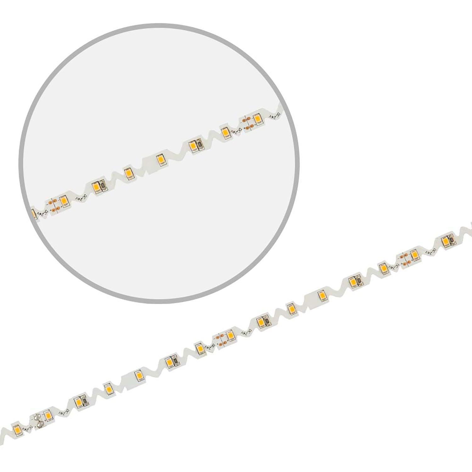 LED CRI930 Flexband Curve, 24V 12W, IP20 3000K, für Winkel und Ecken, 5m Rolle, 60 LED/m