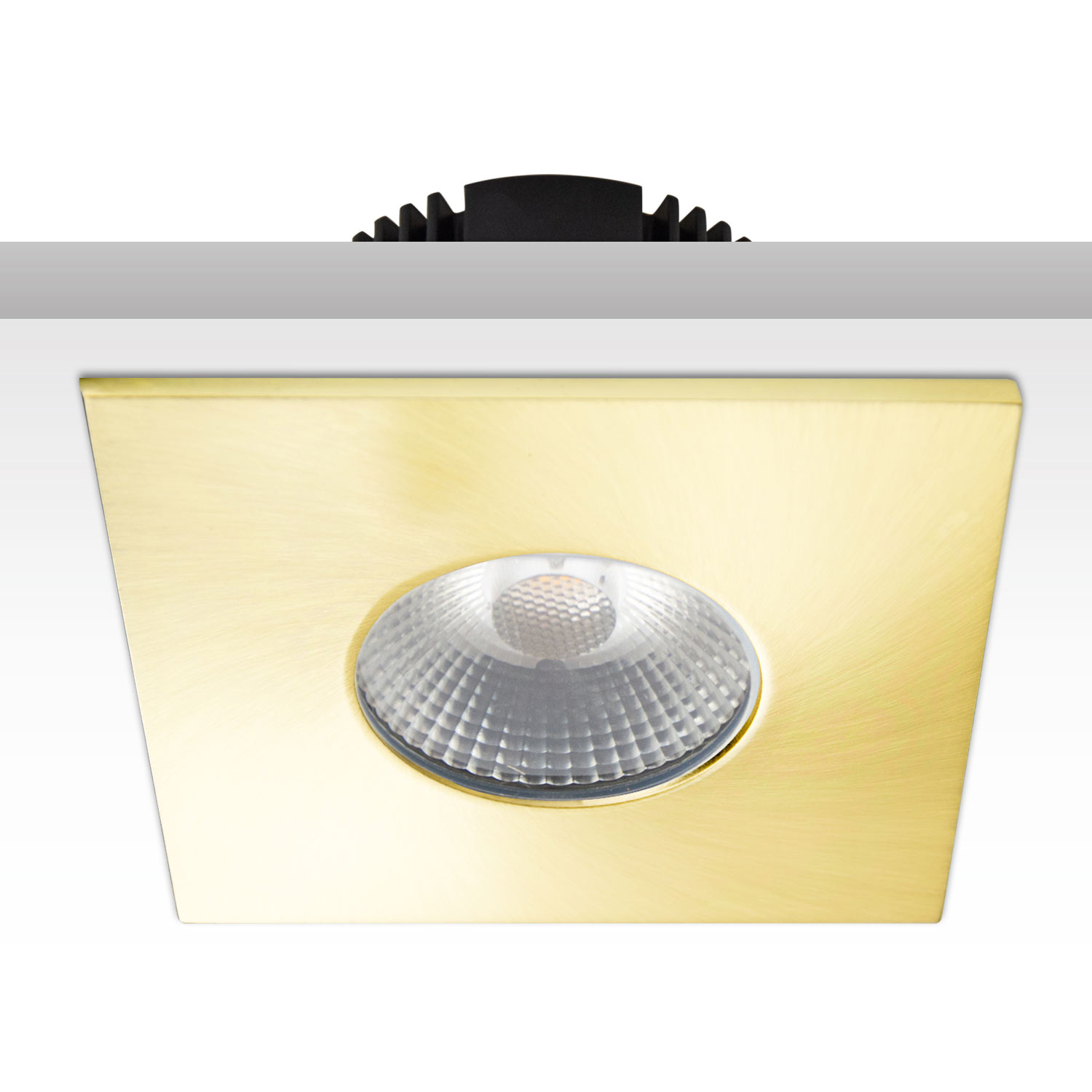 Cover Aluminium eckig gold gebürstet für Sys-68