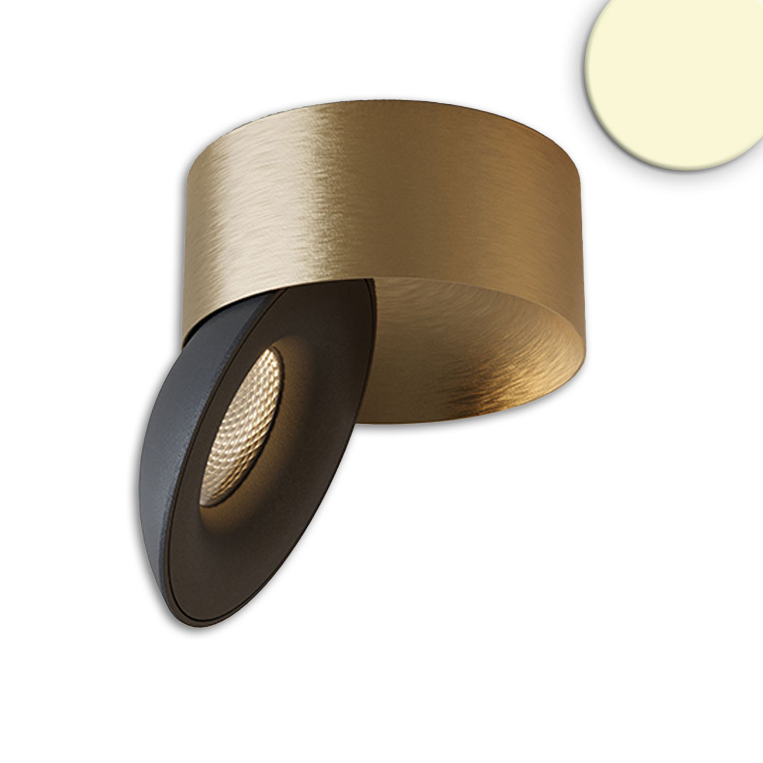 LED Aufbauleuchte Sphere gold/schwarz, 2700K, 10W, CRI90, dimmbar