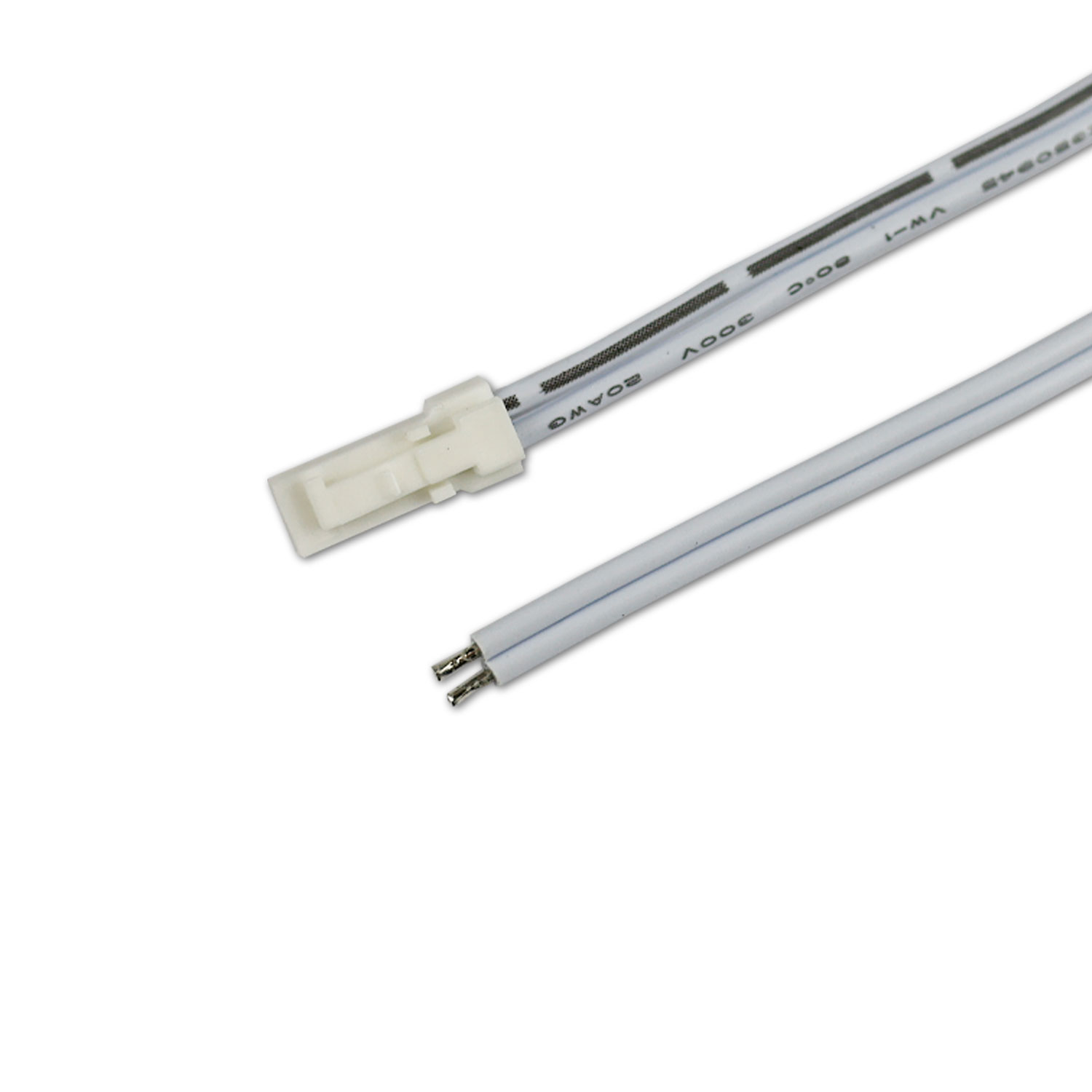 MiniAMP Anschlussstecker male, 100cm, 2-polig, weiß, max. 3A