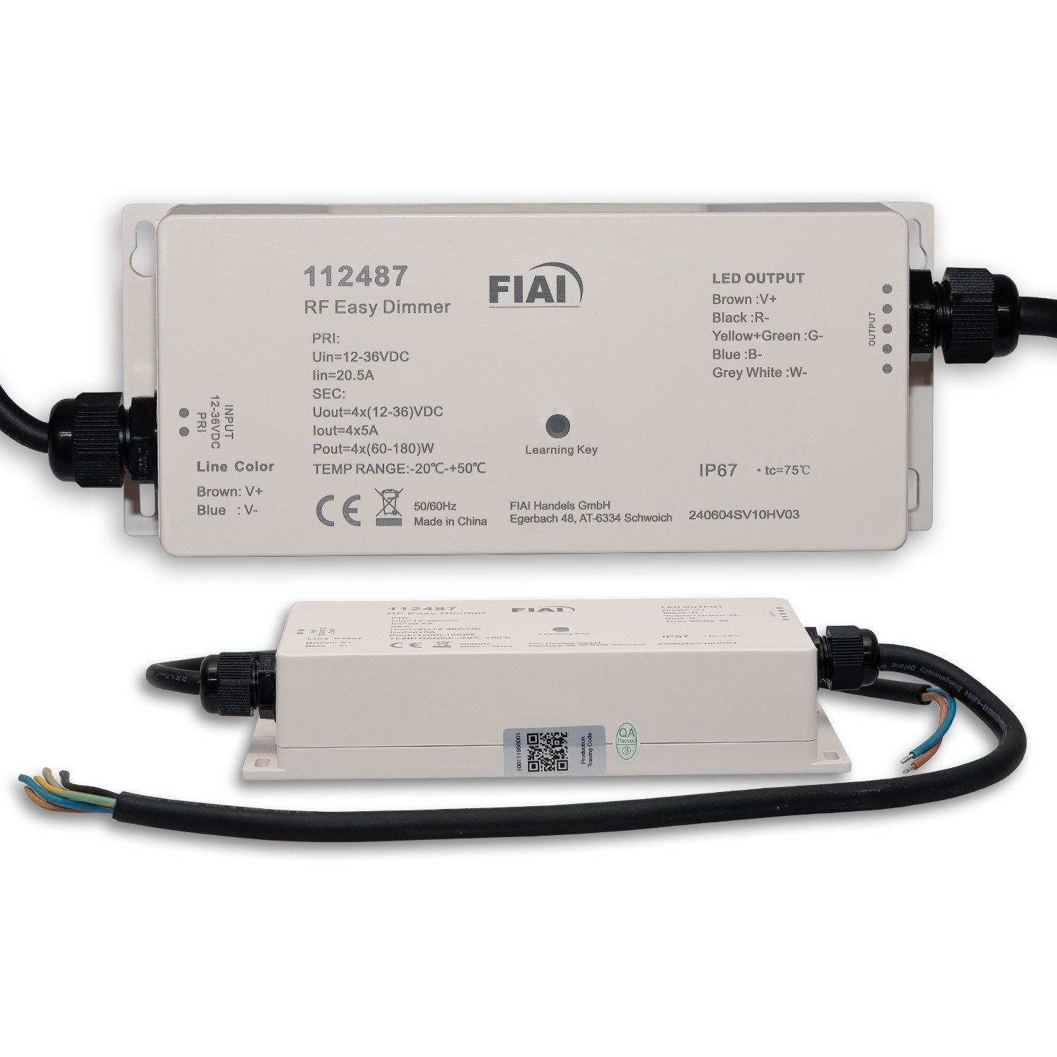 Sys-One Funk PWM-Dimmer IP66, 4 Kanal, 12-36V 4x5A