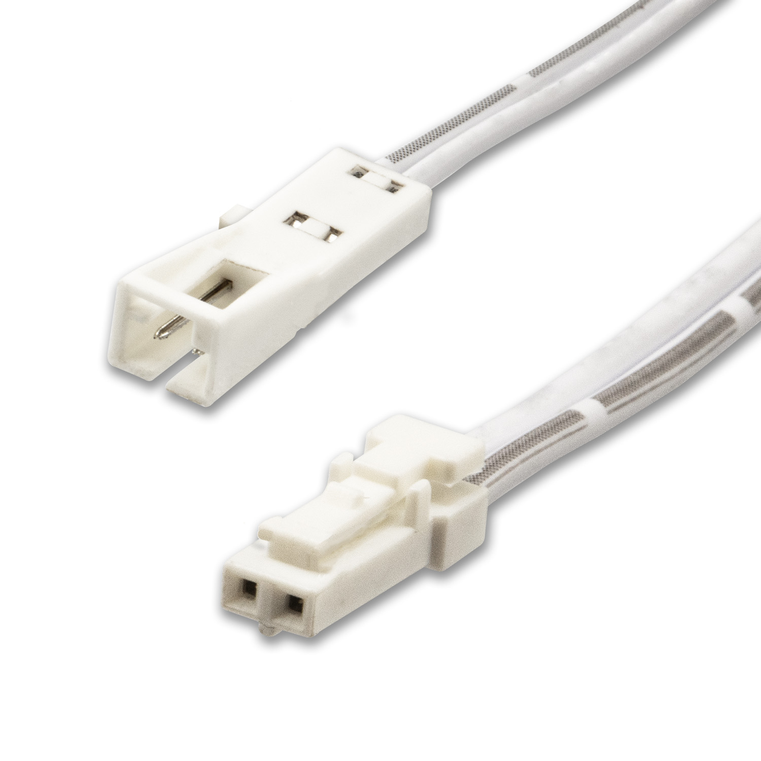 MiniAMP Verlängerung male-female, 100cm, 2-polig, weiß, max. 3A