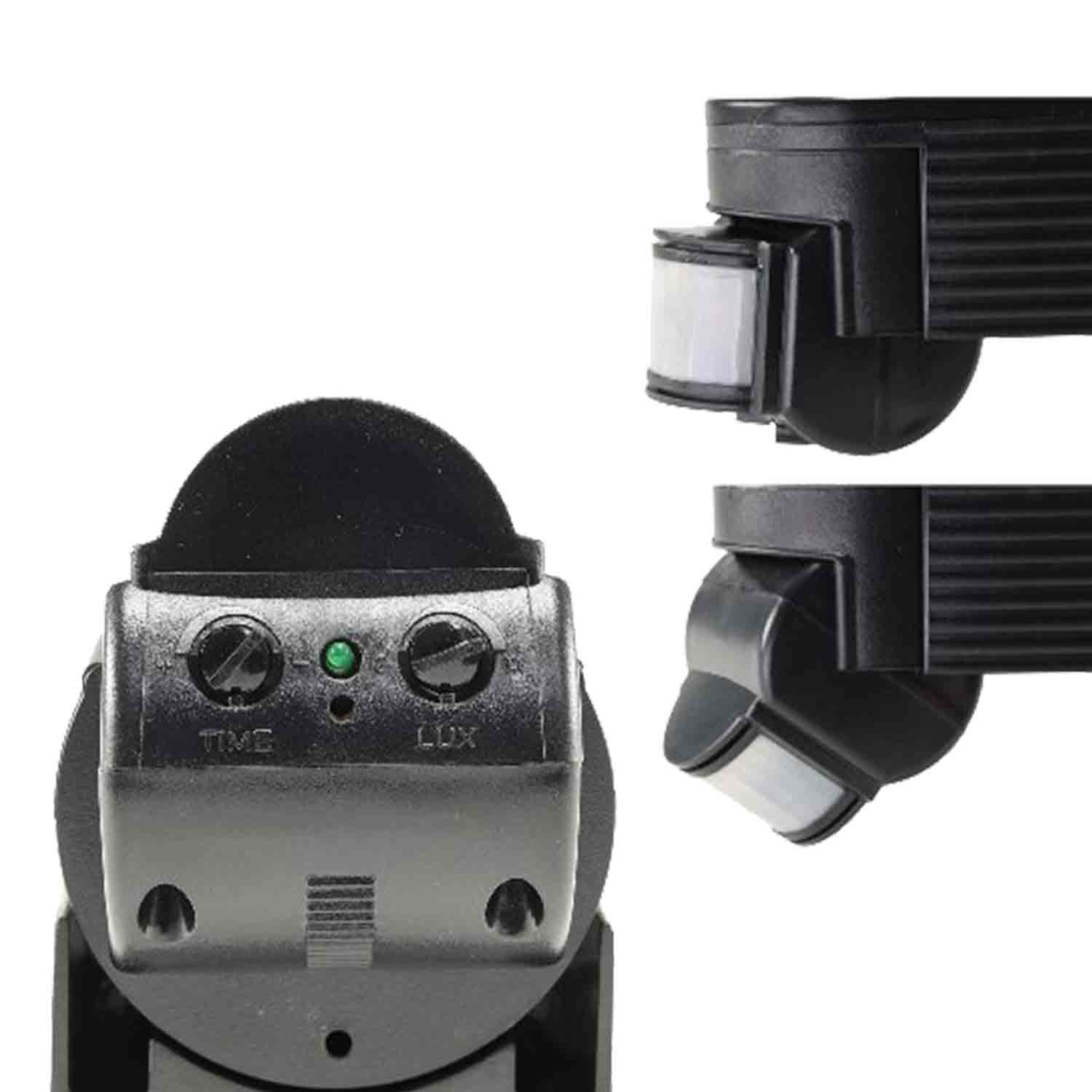 PIR Bewegungsmelder schwarz, 230V, max. 4A, 180° max. 10m Detektionsradius, IP44, Aufputzmontage