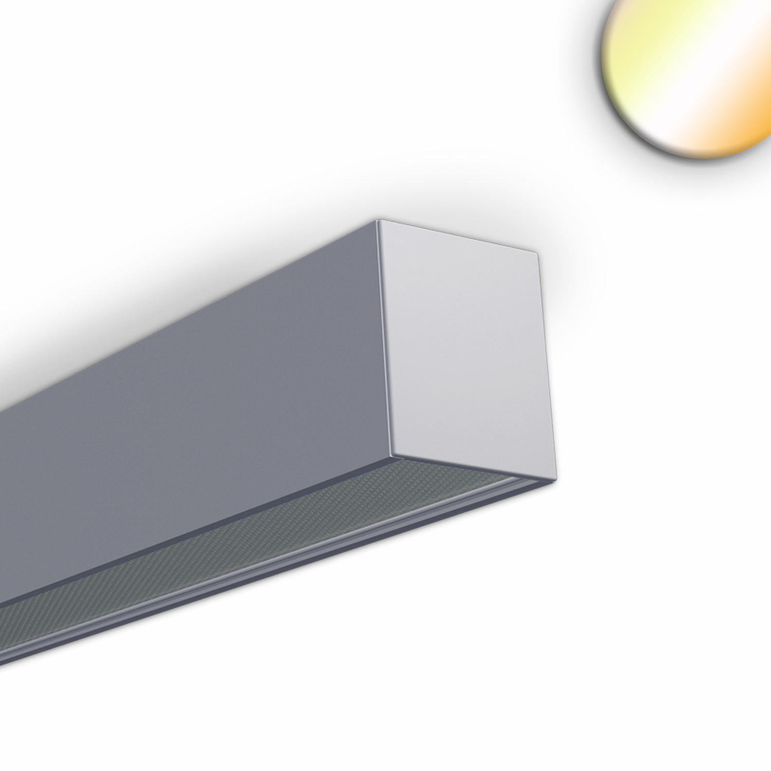 PROLAMP 30Hcri90hm Aufbau 45W silber, 1500mm, opal+, Push/DALI dimmbar, CCT