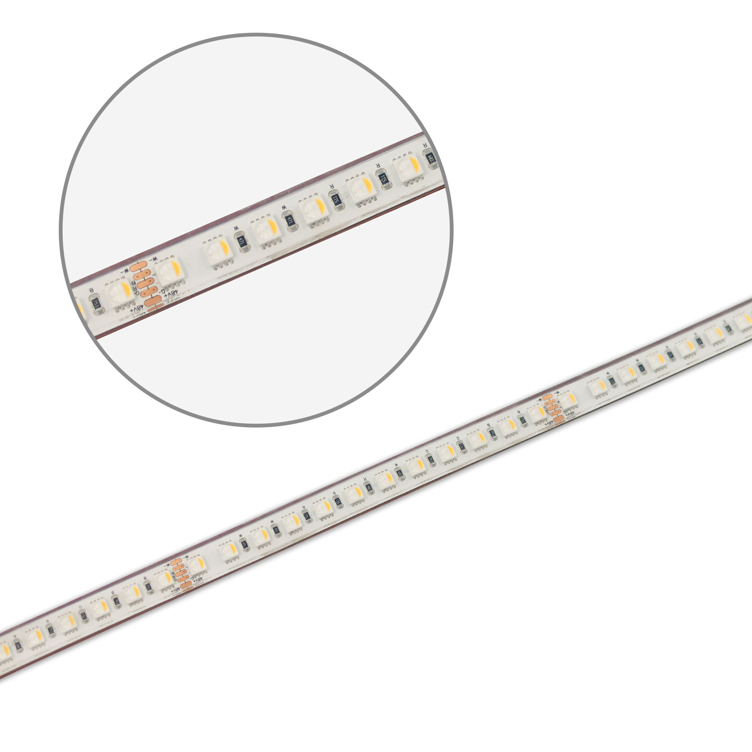 LED AQUA RGB+WW Flexband, 48V DC, 19W, IP68, 4in1 Chip, 20m Rolle, 96 LED/m