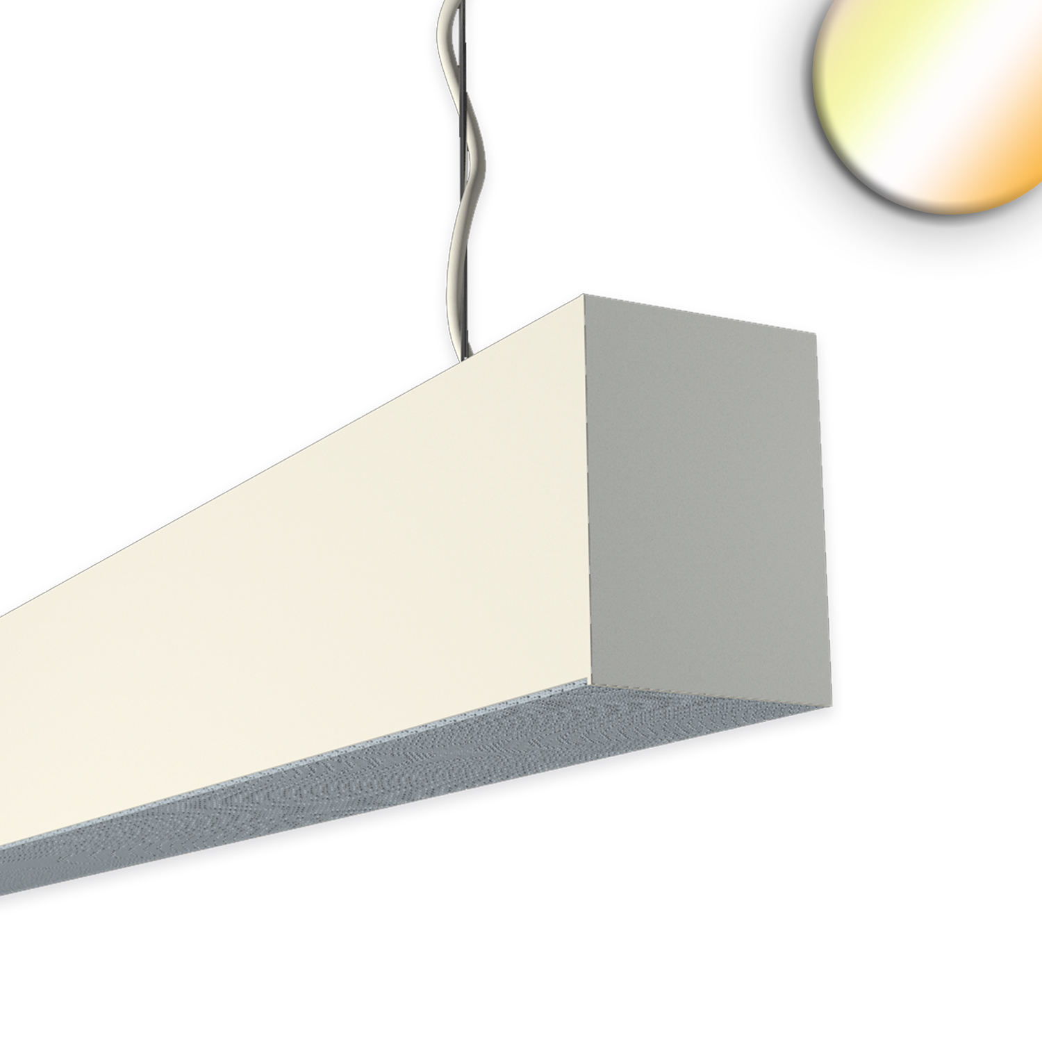PROLAMP 30FIDhs Pendel 78W weiß, 2356mm, Linse 60°, Sys-Pro Funk dimmbar, CCT+RGB+WW