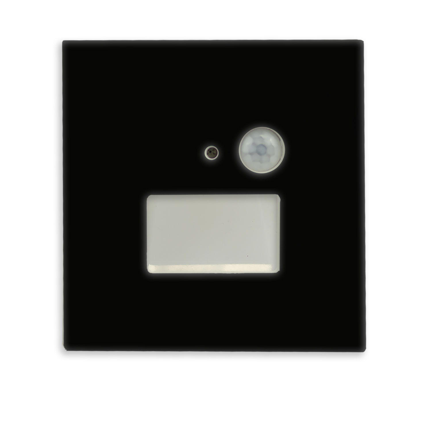 Cover Aluminium eckig 3 schwarz, für Wandeinbauleuchte Sys-Wall68 mit PIR Sensor