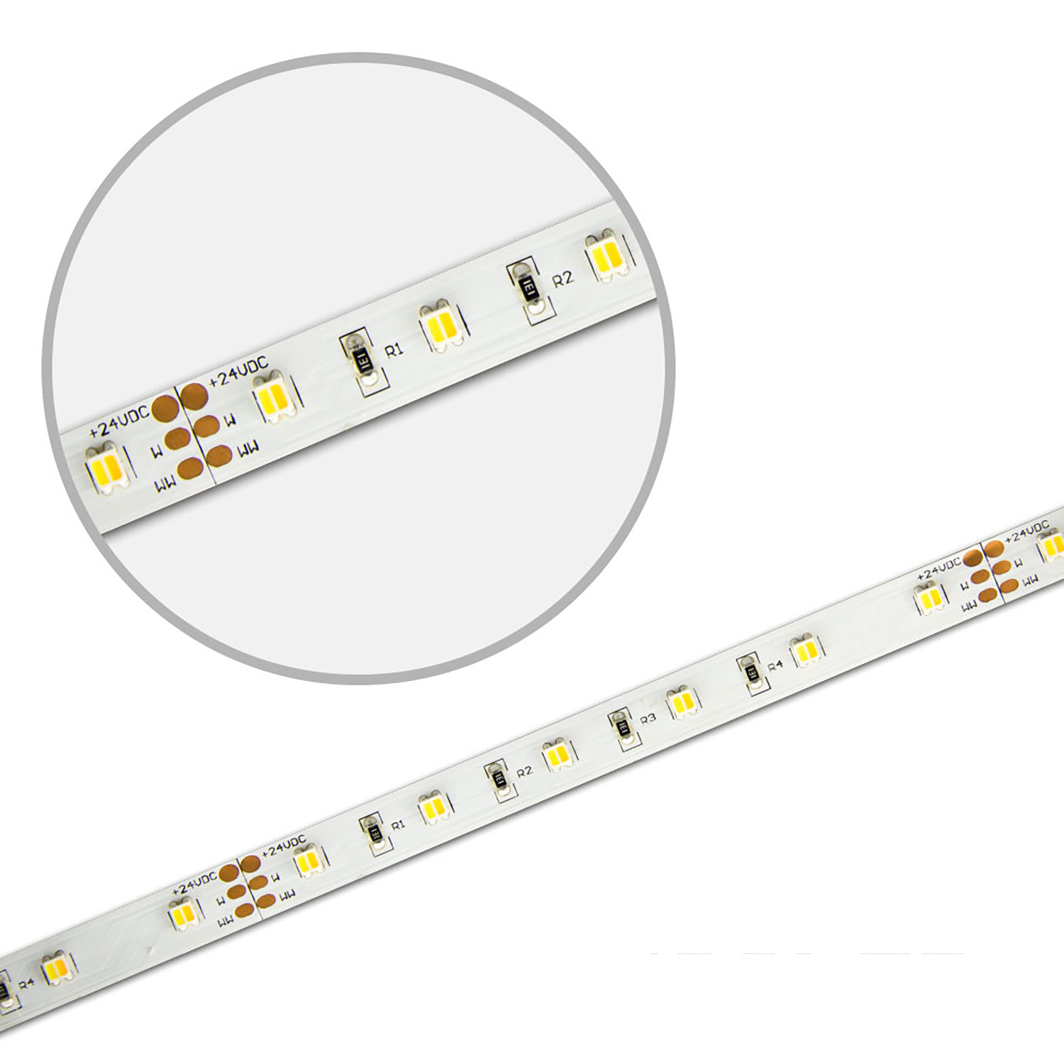 LED SIL830/860 CCT Flexband, 24V DC, 5W+5W, IP20, 5m Rolle, 120 LED/m