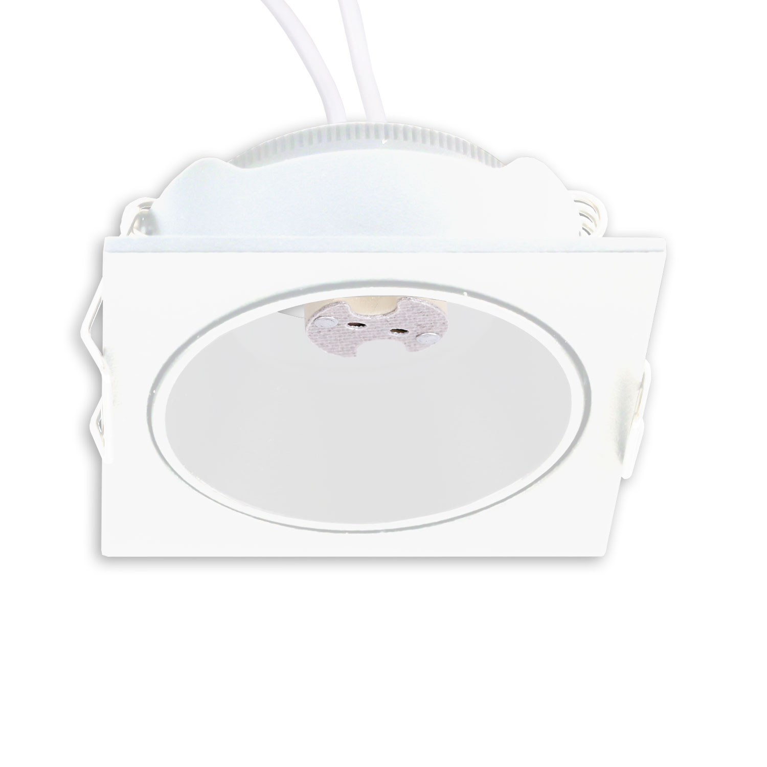 Einbaurahmen für MR11/GU10 Mini Spots, eckig, weiß